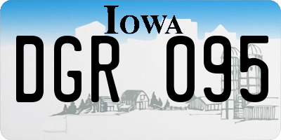 IA license plate DGR095
