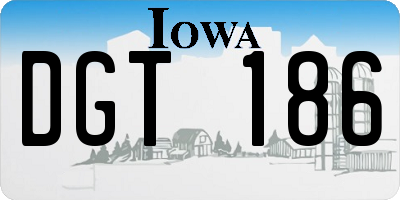 IA license plate DGT186