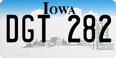 IA license plate DGT282