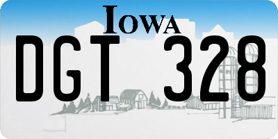 IA license plate DGT328