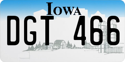 IA license plate DGT466