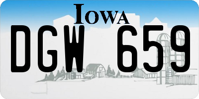 IA license plate DGW659