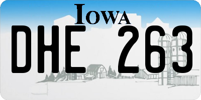 IA license plate DHE263