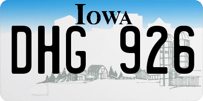 IA license plate DHG926