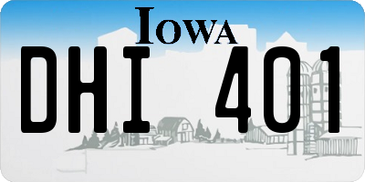 IA license plate DHI401