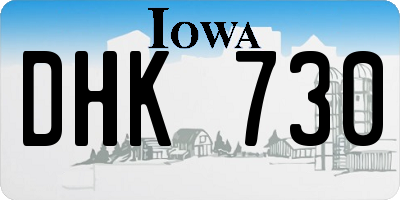 IA license plate DHK730