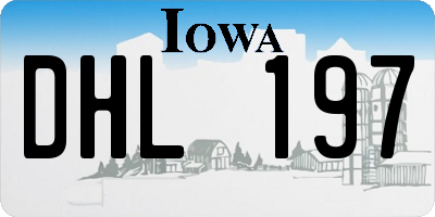 IA license plate DHL197