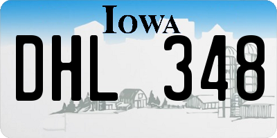 IA license plate DHL348