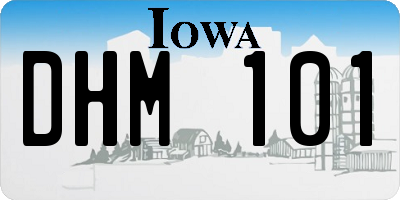 IA license plate DHM101