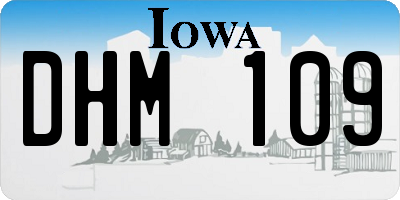 IA license plate DHM109