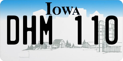 IA license plate DHM110