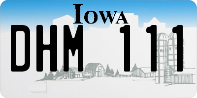 IA license plate DHM111