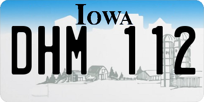 IA license plate DHM112