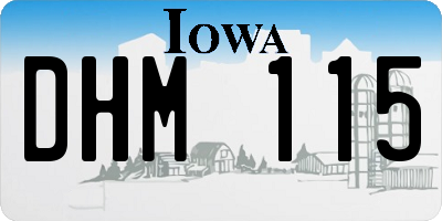 IA license plate DHM115