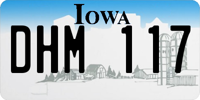 IA license plate DHM117