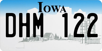 IA license plate DHM122