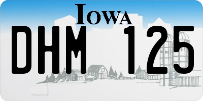 IA license plate DHM125