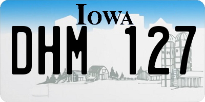 IA license plate DHM127