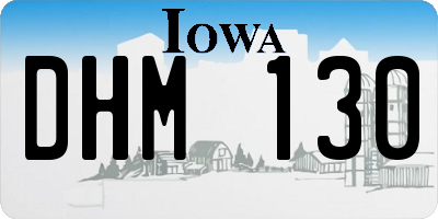 IA license plate DHM130