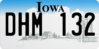 IA license plate DHM132