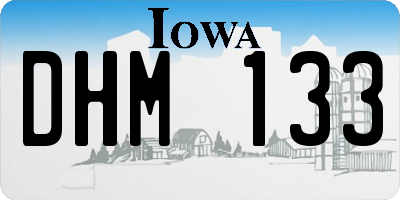 IA license plate DHM133