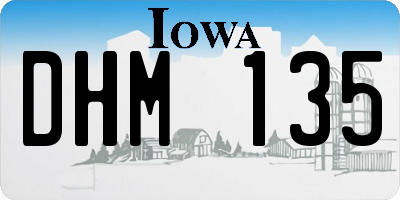 IA license plate DHM135