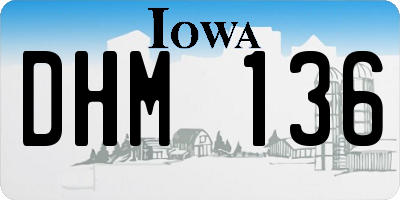 IA license plate DHM136