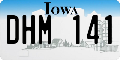 IA license plate DHM141