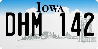 IA license plate DHM142