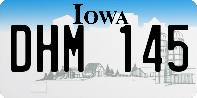 IA license plate DHM145