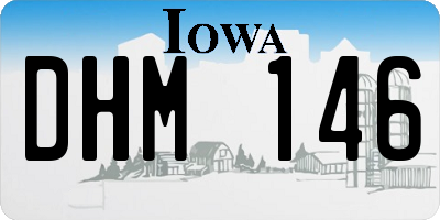 IA license plate DHM146