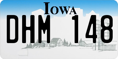 IA license plate DHM148