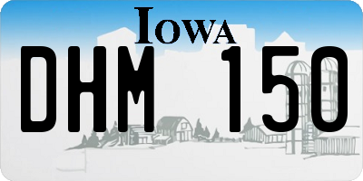 IA license plate DHM150