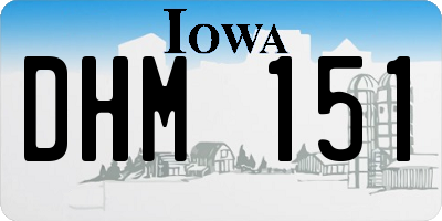 IA license plate DHM151