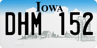 IA license plate DHM152