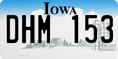 IA license plate DHM153