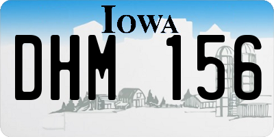 IA license plate DHM156