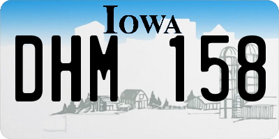 IA license plate DHM158