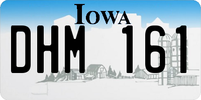 IA license plate DHM161