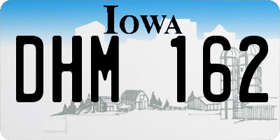 IA license plate DHM162