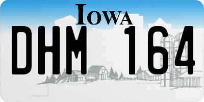 IA license plate DHM164