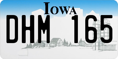 IA license plate DHM165