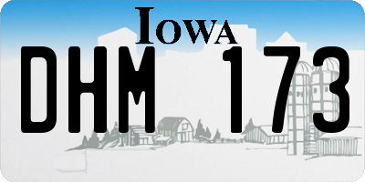 IA license plate DHM173