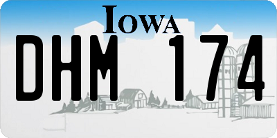 IA license plate DHM174