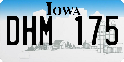 IA license plate DHM175