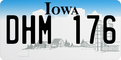 IA license plate DHM176