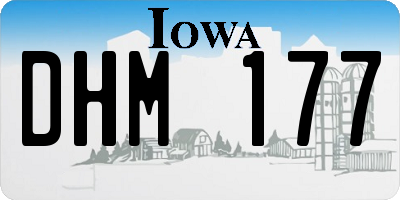 IA license plate DHM177