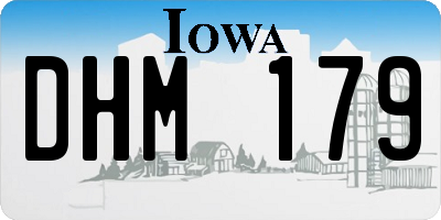 IA license plate DHM179