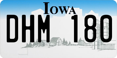 IA license plate DHM180