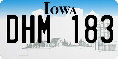 IA license plate DHM183